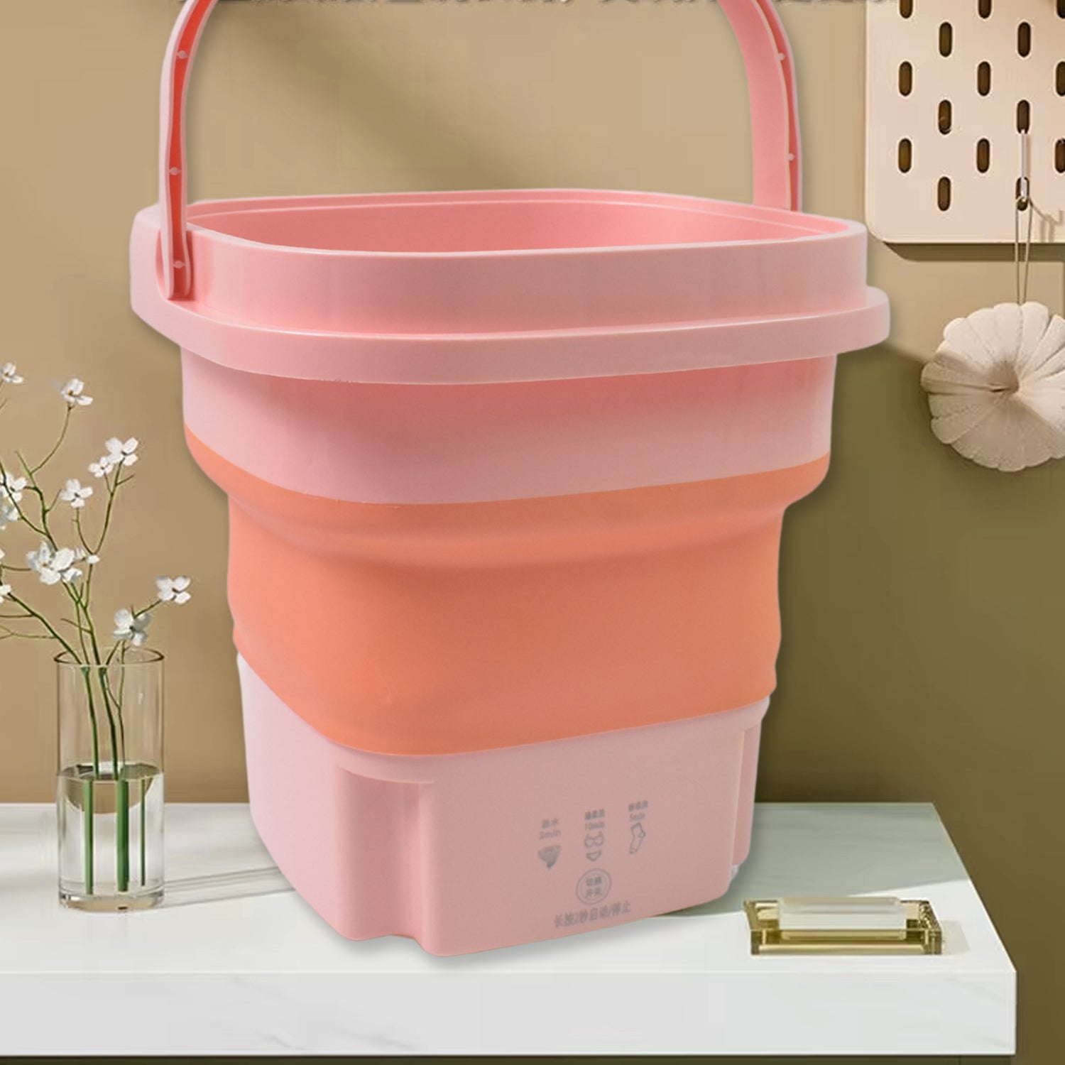 Portable Washing Machine, Foldable Washer and Dryer Combo (1 Set / Mix Color) Portable Washing Machine, Foldable Washer and Dryer Combo (1 Set / Mix Color)